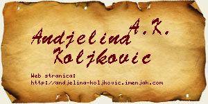 Andjelina Koljković vizit kartica